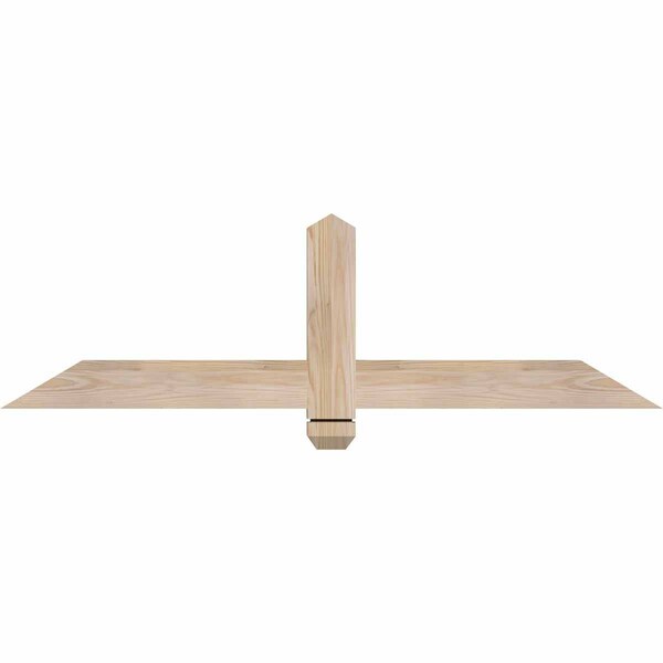 Ekena Millwork Eugene Smooth Timber Gable Bracket, Douglas Fir, 48"W x 14"H x 1 1/2"D x 3 1/2"F, 7/12 Pitch GBW048X14X0204EUG00SDF - main